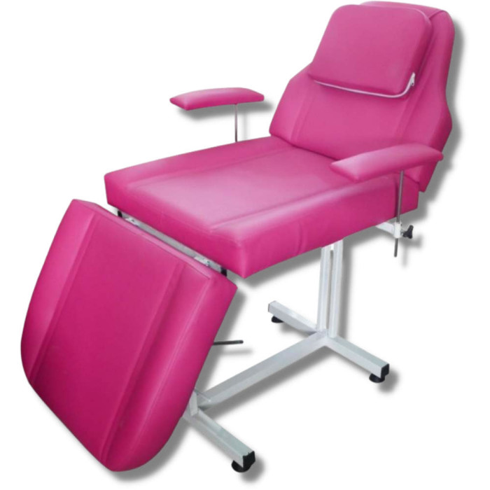 Üç Kırmalı Cilt Bakım Koltuğu Yastıklı Kollu