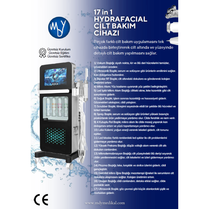 17 in 1 Hydrafacial Cilt Bakım Cihazı