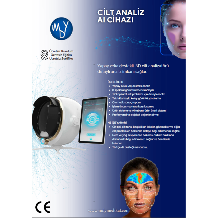 Cilt Analiz Cihazı (Türkçe Raporlama)
