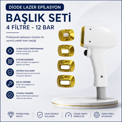 Diode Lazer Epilasyon Başlığı 4 Fİltre 12 Bar Lazer Epilasyon Yedek Parça