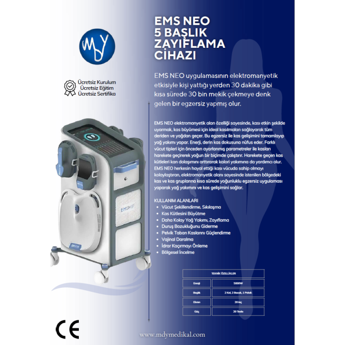Ems Neo 5 Başlık (Pelvik, 4 Kapasitörlü) Zayıflama Cihazı