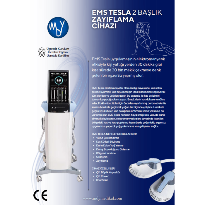 Ems Tesla Kontörsüz Çift Power Büyük Çift Kapasitör Bölgesel İncelme Ve Kas Güçlendirme Cİhazı