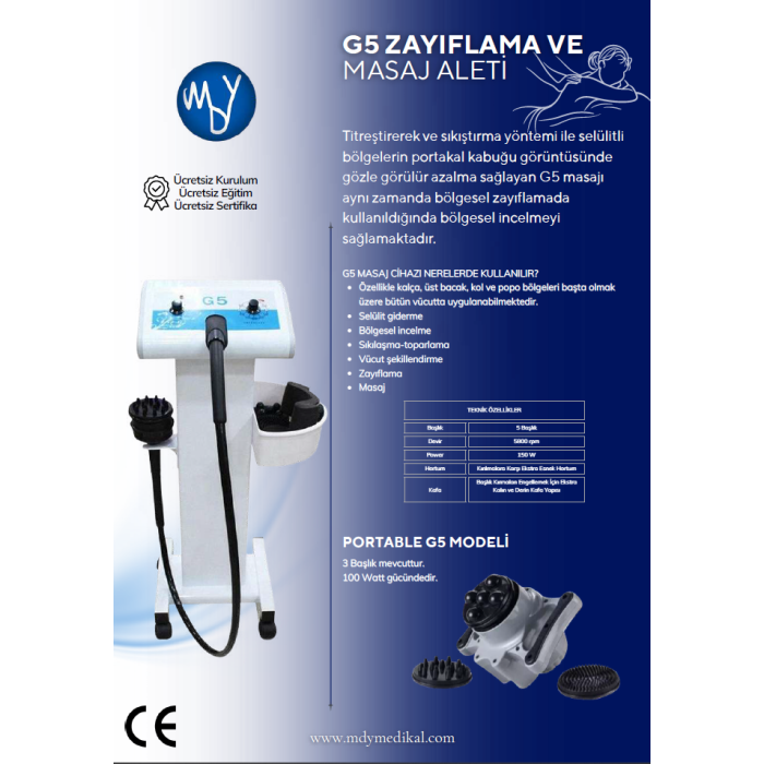 G5 Zayıflama Ve Masaj Aleti 100 Watt Pro Model