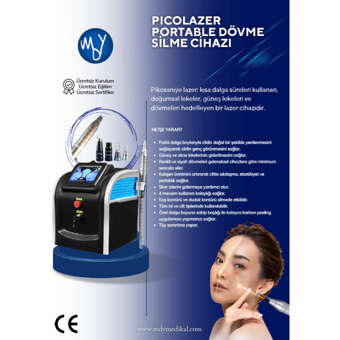 Picosecond Dövme & Kalıcı Makyaj Silme Tüy Sarartma Carbon Peeling